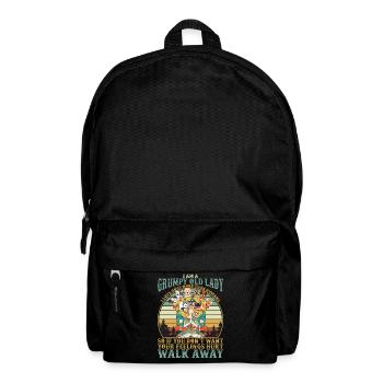Grumpy Old Lady Vintage Retro - Rucksack - Schwarz - Vorne