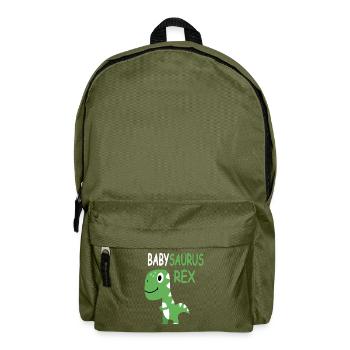 BabySaurus Rex - Baby Saurus - Baby Dinosaur - Backpack - olive green - Front