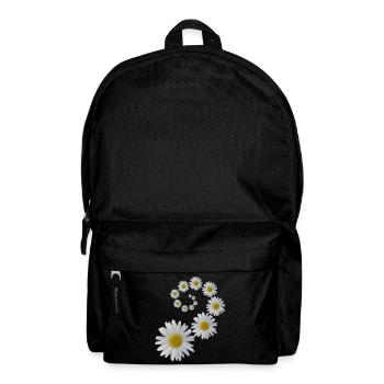 Margeriten Blume, Blumen, Blüte, floral, blumig - Rucksack - Schwarz - Vorne