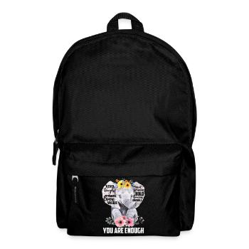 Elephant You Are Enough - Backpack - black - Front