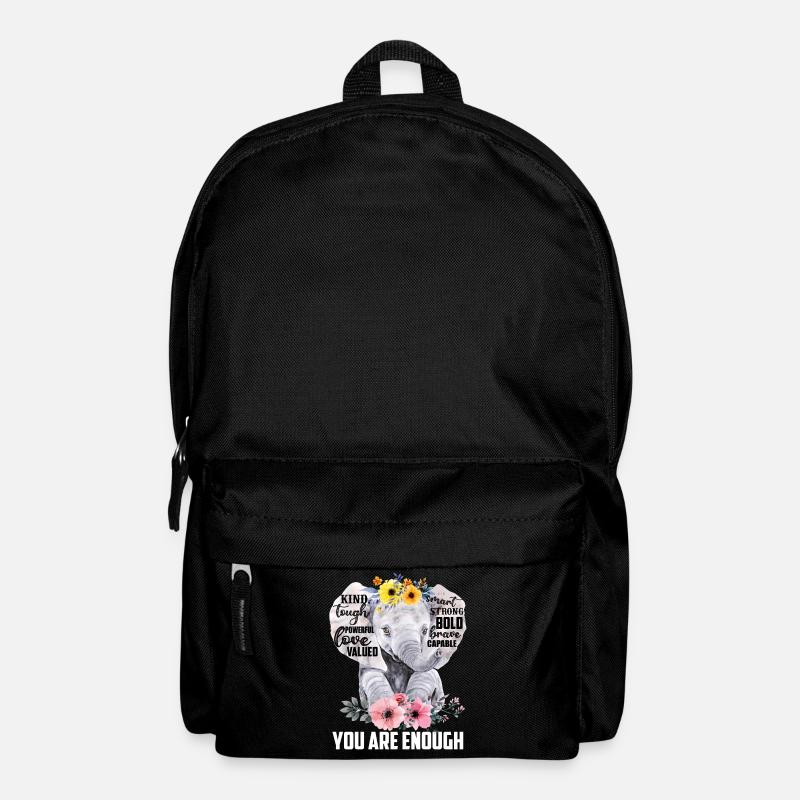 Elephant You Are Enough - Rucksack - Schwarz