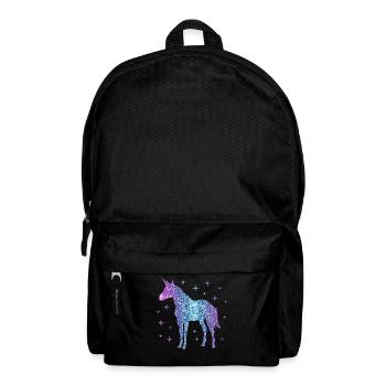 Licorne cadeau fille femmes paillettes Unicorn - Sac à dos - noir - Devant