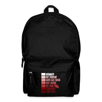 Vater Papa Computerspieler Gamer Zocker Zocken - Rucksack - Schwarz - Vorne