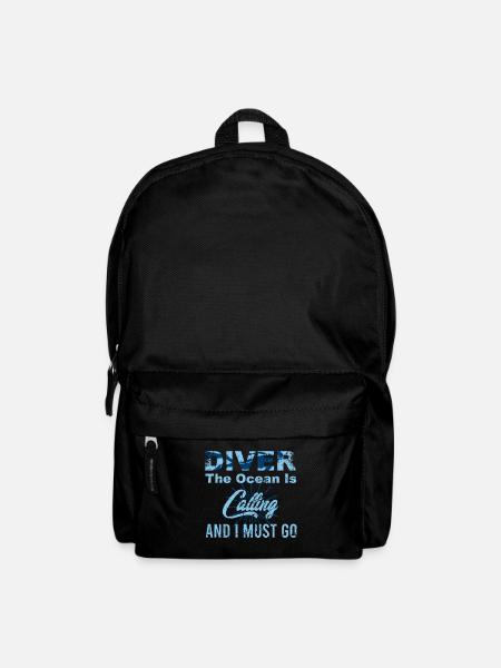 Diver Motivation Design für Wassersportfans - Rucksack - Schwarz