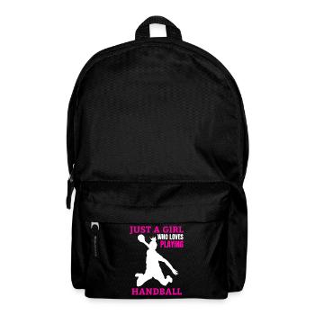 Handballerin Frauenhandball Damen Handball Mädchen - Rucksack - Schwarz - Vorne