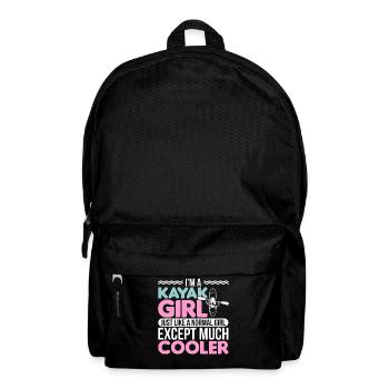 Kayak girl kayaking love paddle wife paddle - Backpack - black - Front