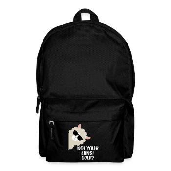 Nicht dein Ernst Not your Ernst- Süßes Lama Alpaka - Rucksack - Schwarz - Vorne