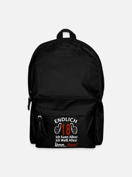 Endlich 18 Ich kann alles 18. Geburtstag 18 Jahre - Rucksack - Schwarz