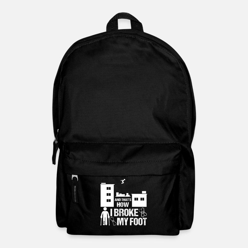 Fuß Gebrochen Fußbruch Geschenk Kind Parkour - Rucksack - Schwarz