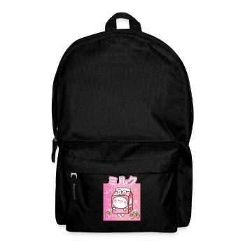 Funny Retro 90s Japan Erdbeer Milch Strawberry - Rucksack - Schwarz - Vorne