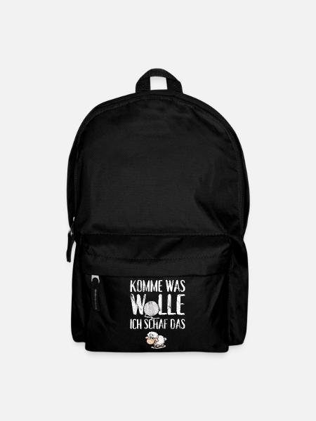 Komme was Wolle ich Schaf das - Rucksack - Schwarz