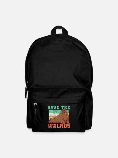 Walross Erhaltung Vintage - Rucksack - Schwarz