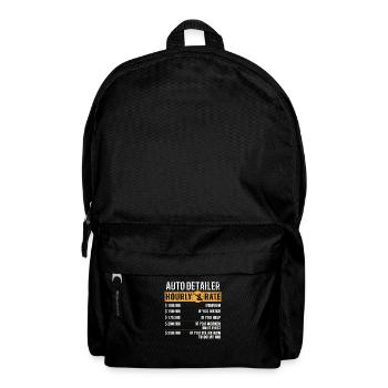 Car Detailer Hourly Rate, auto detailing - Backpack - black - Front
