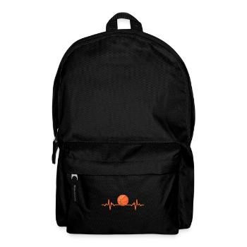 Herzschlag Basketball - Rucksack - Schwarz - Vorne