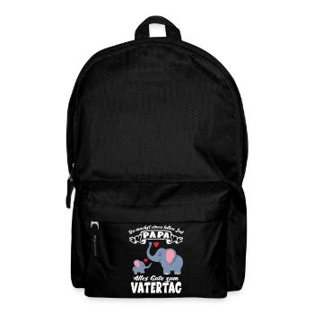 Du machst einen tollen Job Papa Vatertag Elefanten - Rucksack - Schwarz - Vorne