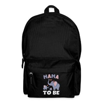 Mama To Be Elephant Baby Elephant Twins - Backpack - black - Front