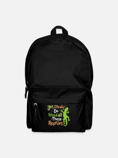 Reptil Eidechse Herpetologe - Rucksack - Schwarz