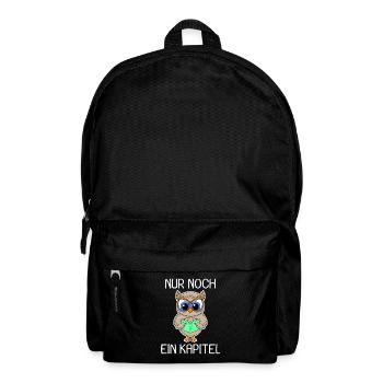 Eule Lesen Buch Bücher - Rucksack - Schwarz - Vorne