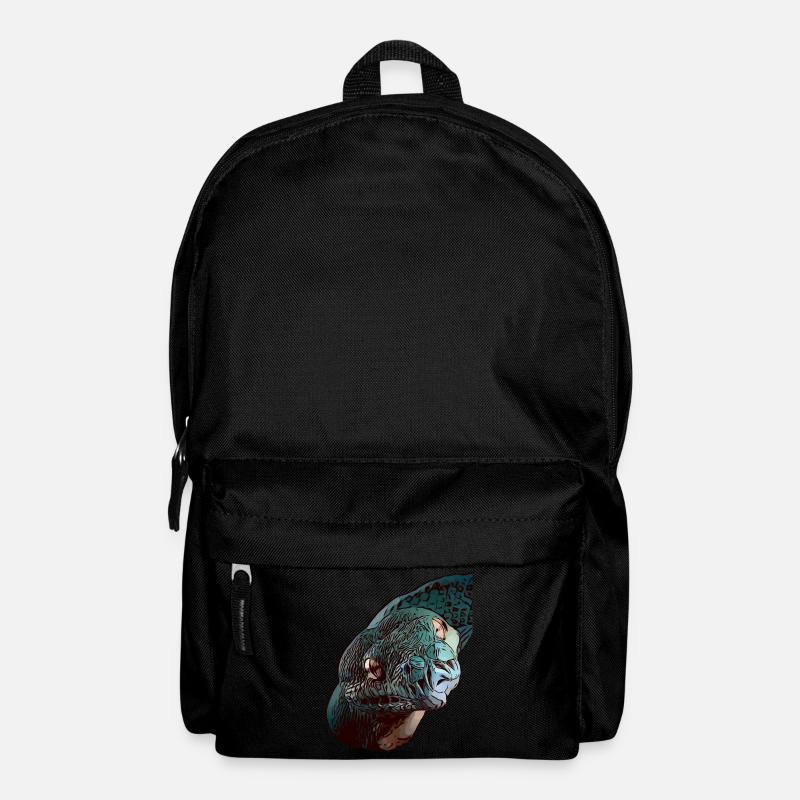 Snake snakes Snake motif animal face animal - Backpack - black