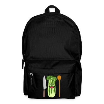 Celery vegetables celery celery kitchen knife chef - Backpack - black - Front