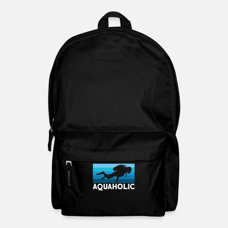 Aquaholic Scuba Diver Apnea Snorkel Diving - Backpack - black