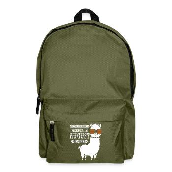 August Geburtstag Alpaka Spruch Lustig - Rucksack - Olivgrün - Vorne