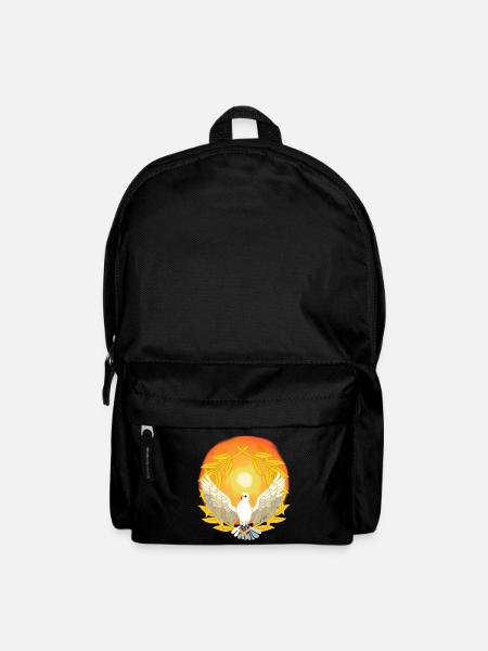 Lumière du soleil Colombe Dieu Jésus Paix Création - Sac à dos - noir