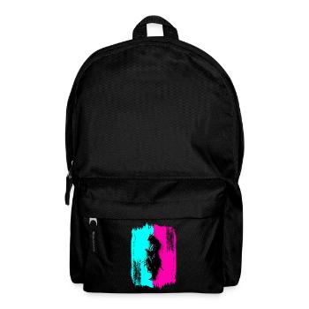Samurai Silhouette Japan Krieger Schwarz Kunst - Rucksack - Schwarz - Vorne