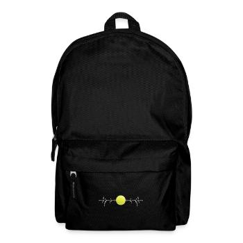 Herzschlag-Tennis - Rucksack - Schwarz - Vorne