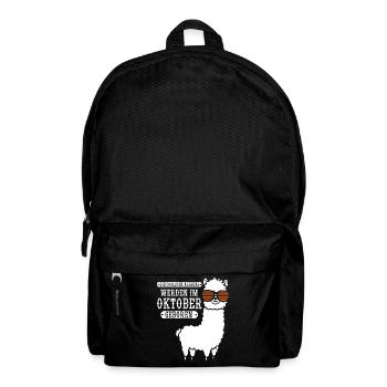 Oktober Geburtstag Alpaka Spruch Lustig - Rucksack - Schwarz - Vorne