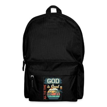 God is Good All The Time Vintage Retro Summer - Rucksack - Schwarz - Vorne