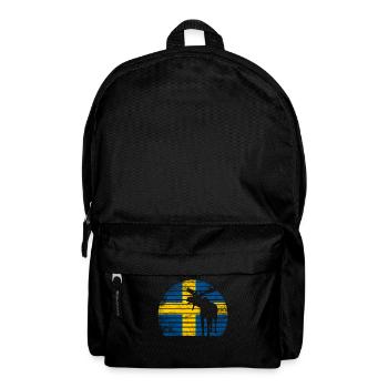 Schweden Schwedische Flagge Elch Geschenk - Rucksack - Schwarz - Vorne