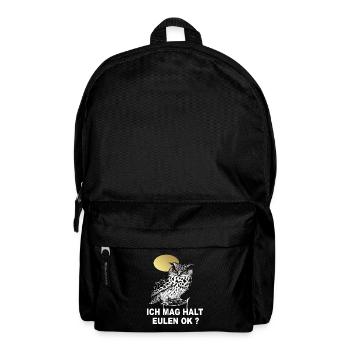 Eulen Geschenke - Ich Mag Halt Eulen Ok ? Eule - Rucksack - Schwarz - Vorne