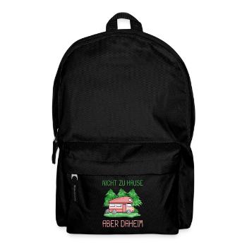 Camping Camper Wohnmobil - Rucksack - Schwarz - Vorne