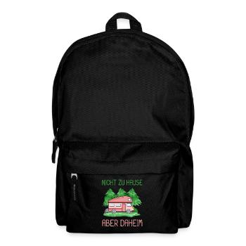 Camping Camper Wohnmobil - Rucksack - Schwarz - Vorne