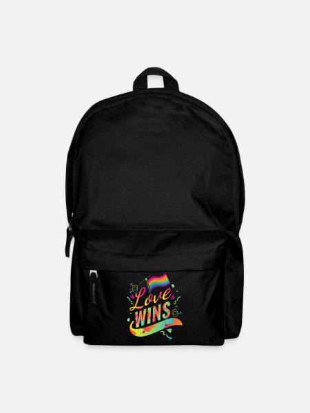 Love Wins LGBT Gay Pride CSD Gender Queer Trans - Rucksack - Schwarz