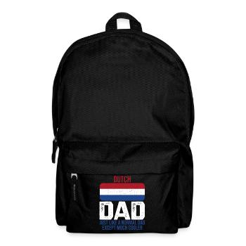 Dutch Dad Netherlands flag design for the - Backpack - black - Front