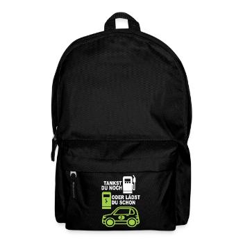 Elektroauto E-Auto Elektro Auto E-Mobilität - Rucksack - Schwarz - Vorne