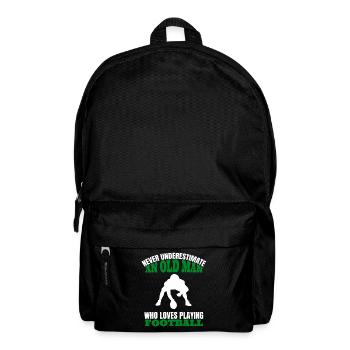 Footballer Dad Football Coach Father Gift Grandpa - Backpack - black - Front
