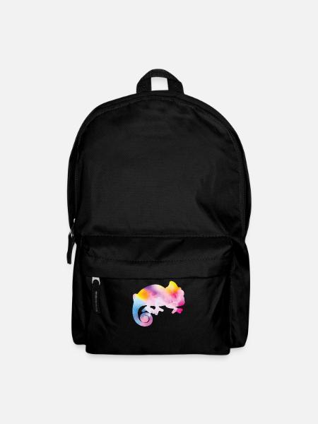 Chameleon Watercolor - Rucksack - Schwarz