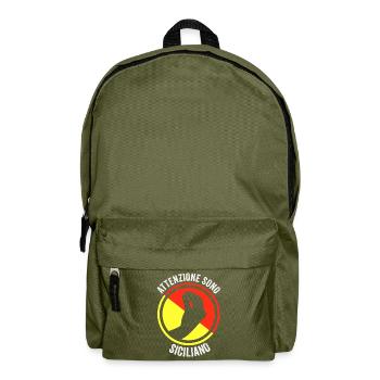 Attenzione Sono Siciliano Sicilia Siciliani - Backpack - olive green - Front