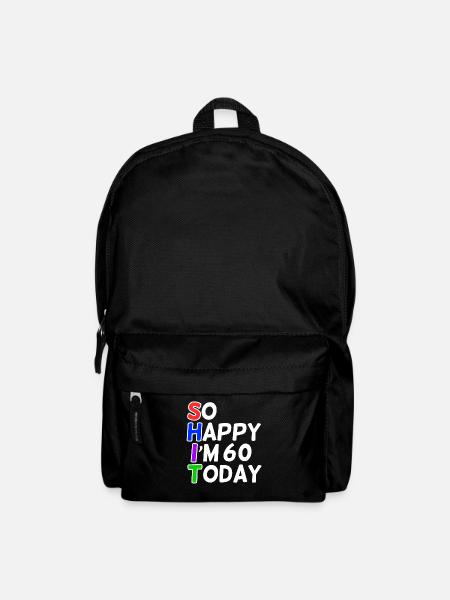 very happy 60 years old - Backpack - black