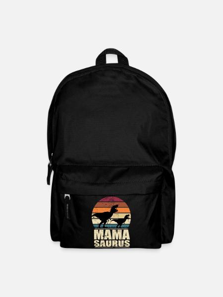 Mamasaurus Rex Mutter Dinosaurier Familien Dino - Rucksack - Schwarz