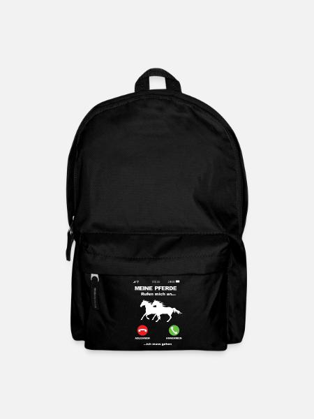 Mein Pferde Rufen an - Pferde lustige sprüche - Rucksack - Schwarz