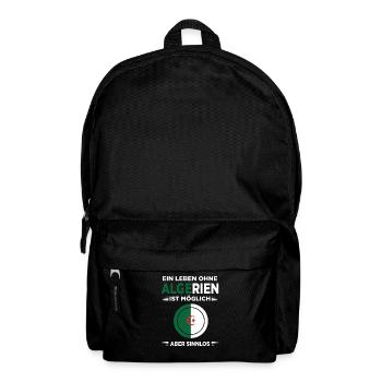 Algerien Algerisch Algerische Flagge Algeria - Rucksack - Schwarz - Vorne