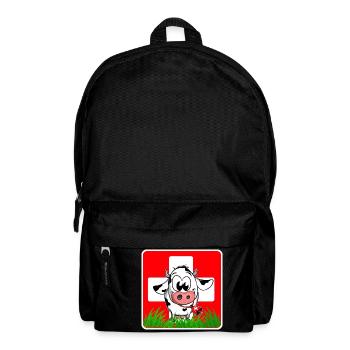 Swiss cow Swiss flag - Backpack - black - Front