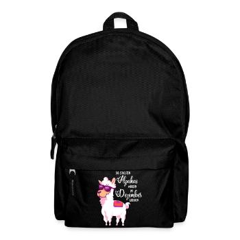 Die coolsten Alpakas werden im Dezember geboren - Rucksack - Schwarz - Vorne