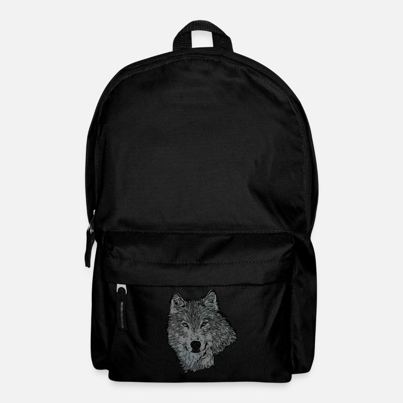 Wolf animal motif - Sac à dos - noir