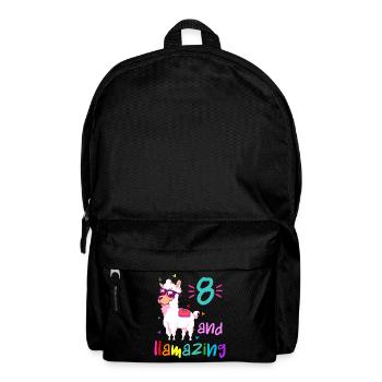 8 and llamazing - Rucksack - Schwarz - Vorne
