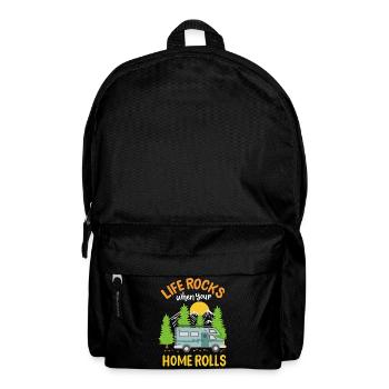 Wohnmobil Camping Camper - Rucksack - Schwarz - Vorne